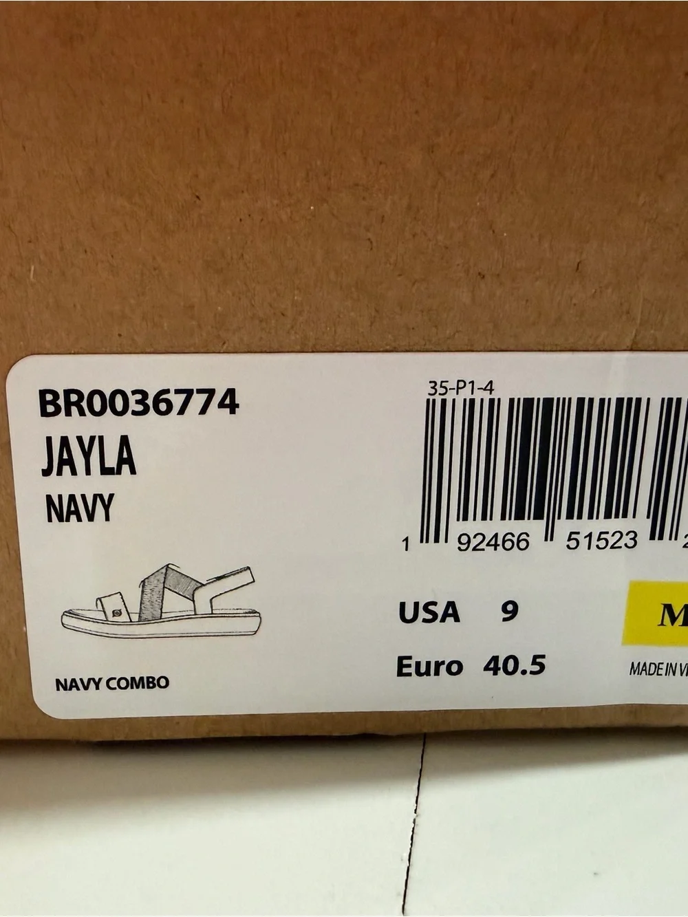 Born  Jayla Navy Crisscross Elastic Strap Sandals